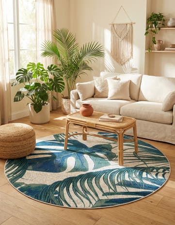 5' 3 x 5' 3 Blossom Round Rug