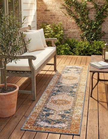 2' x 8' Easy-Clean Traditional Indoor / Outdoor Runner Rug