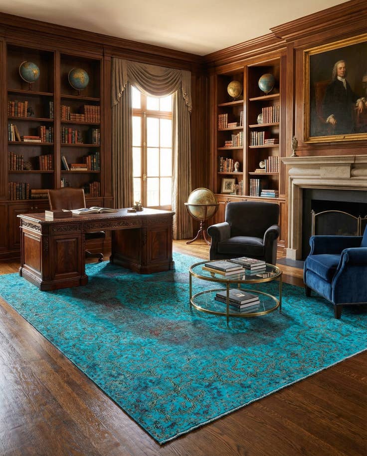 Detail image of 9' 5 x 12' 4 Vintage Royal Wool Rug