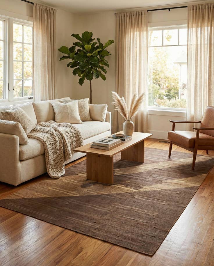 Detail image of 6' 3 x 9' 6 Hand Woven Kilim Modern Wool Rug