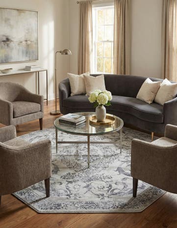 Gray Finsbury Octagon Rug