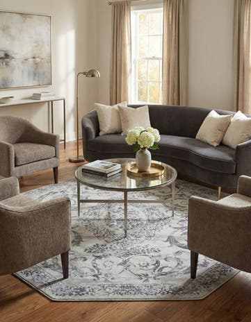 Gray Finsbury Octagon Rug