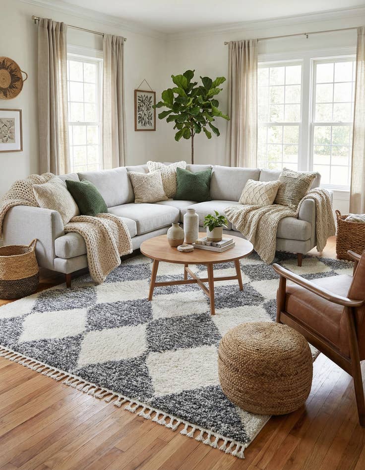 Detail image of 10' x 14' Serenity Shag Rug