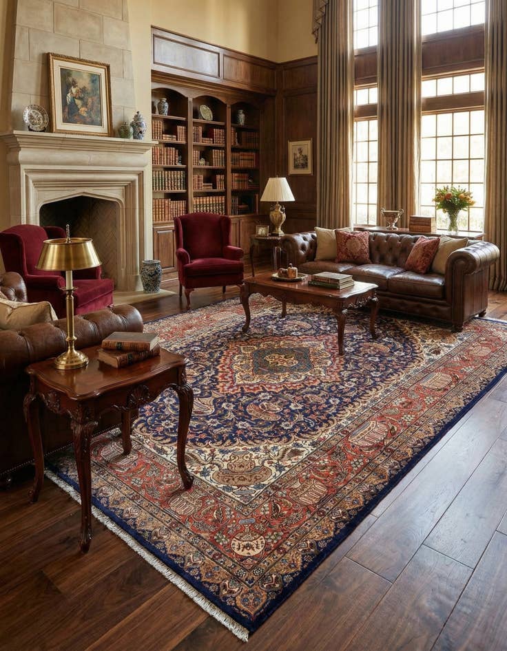 Detail image of 8' 1 x 11' 4 Kashmar Wool Rug