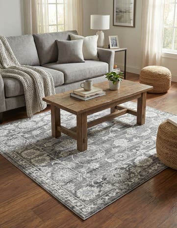 Gray Boston Square Rug