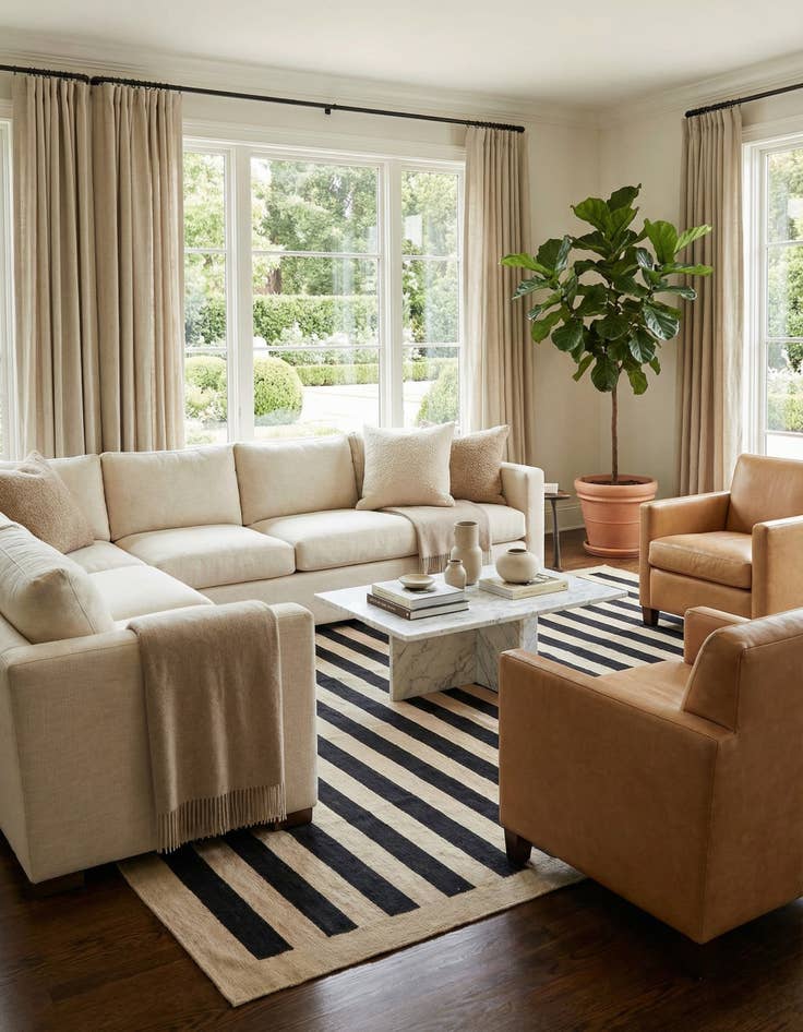 Detail image of 6' 8 x 9' 10  Hand Woven Kilim Modern Wool Rug