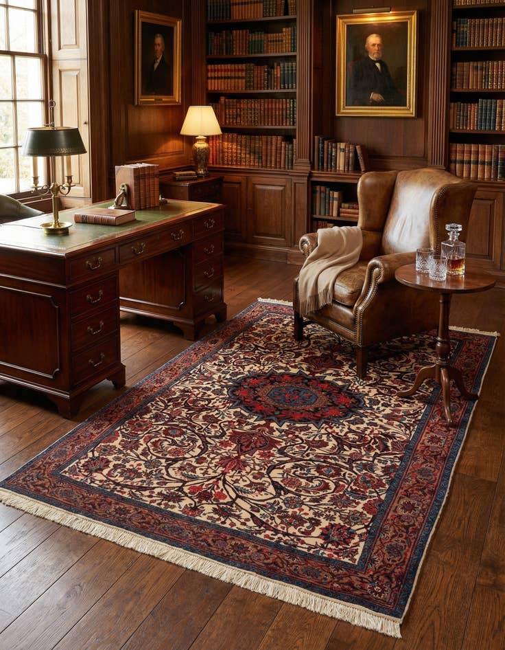 Detail image of 4' 7 x 6' 1 Bidjar Wool Rug