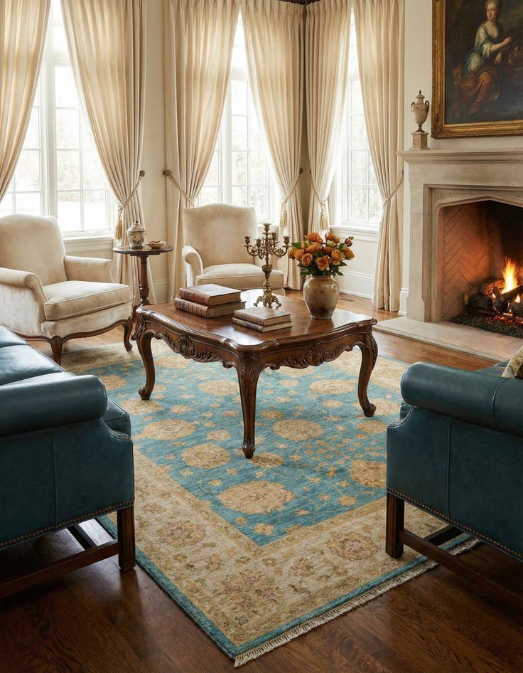 Detail image of  4' 11 x 6' 7 Kaizar Wool Rug