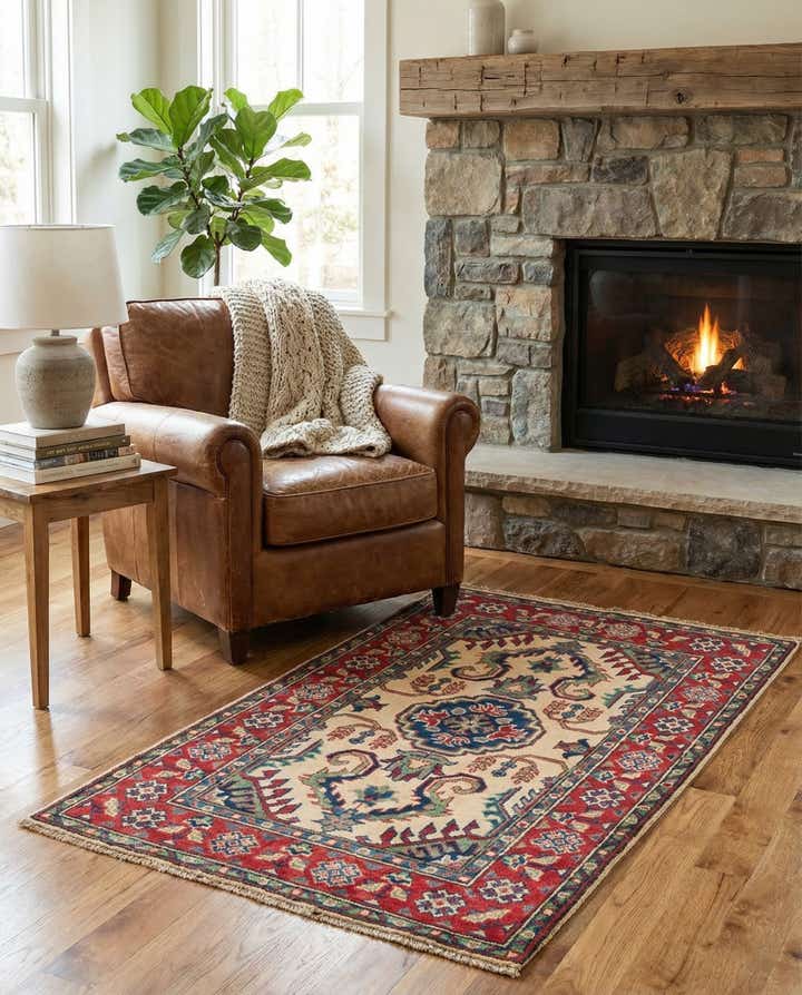 2' 7 x 4' 2 Hand Knotted Kazak Rug
