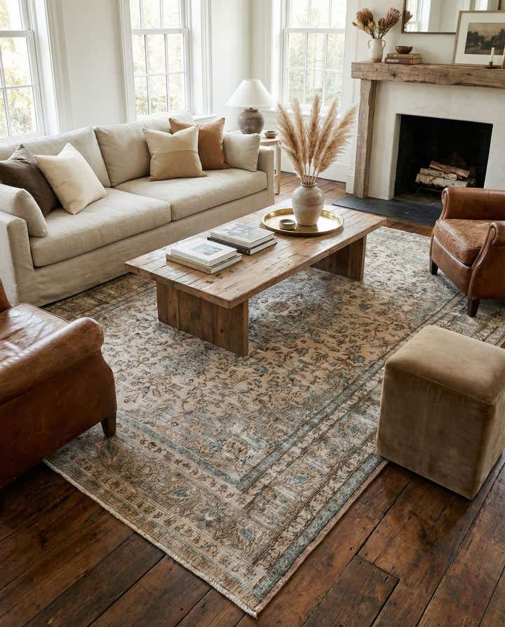 6' 5 x 9' 4 Hand Knotted Ultra Vintage Persian Wool Rug