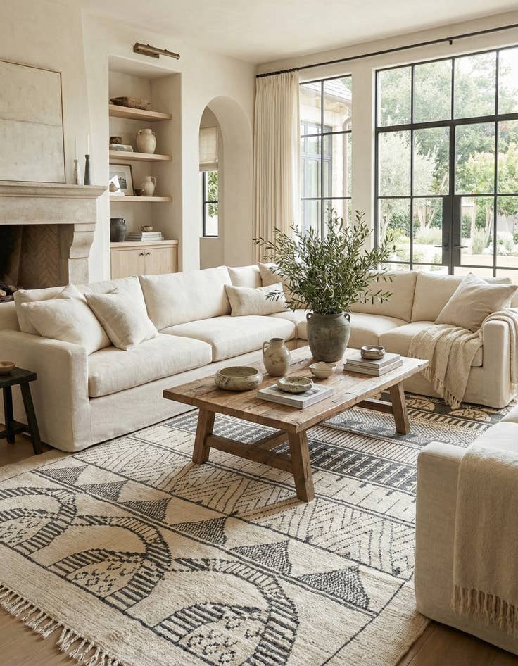 Detail image of 8' 1 x 10' 9  Hand Knotted Moroccan Wool Rug