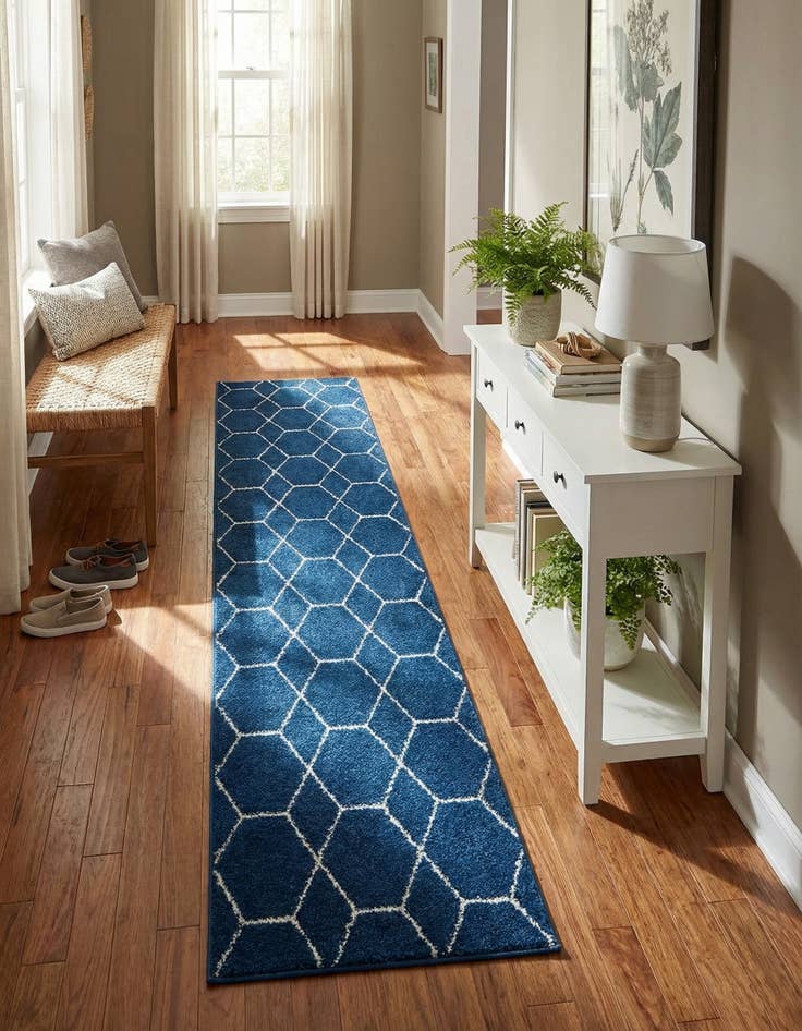 Detail image of 2' x 13' Trellis Frieze Runner Rug