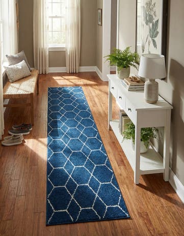 2' x 13' Lattice Frieze Runner Rug