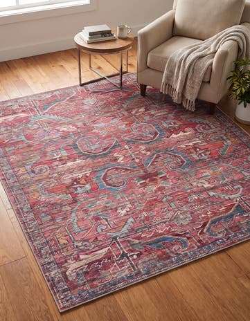 Rust Red Maahru Square Rug