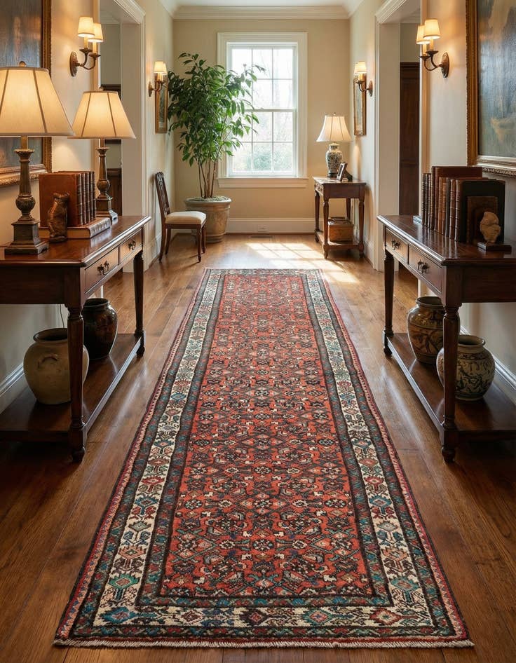 Detail image of 3' 7 x 10' 9 Hamedan Runner Rug