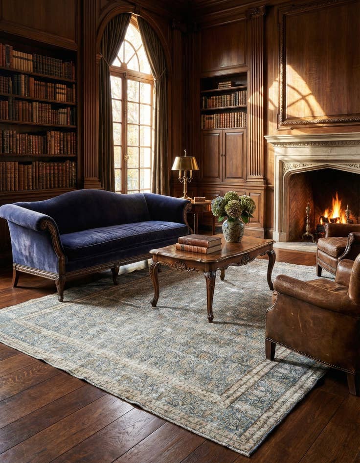 Detail image of 9' 10 x 12' Vintage Royal Wool Rug