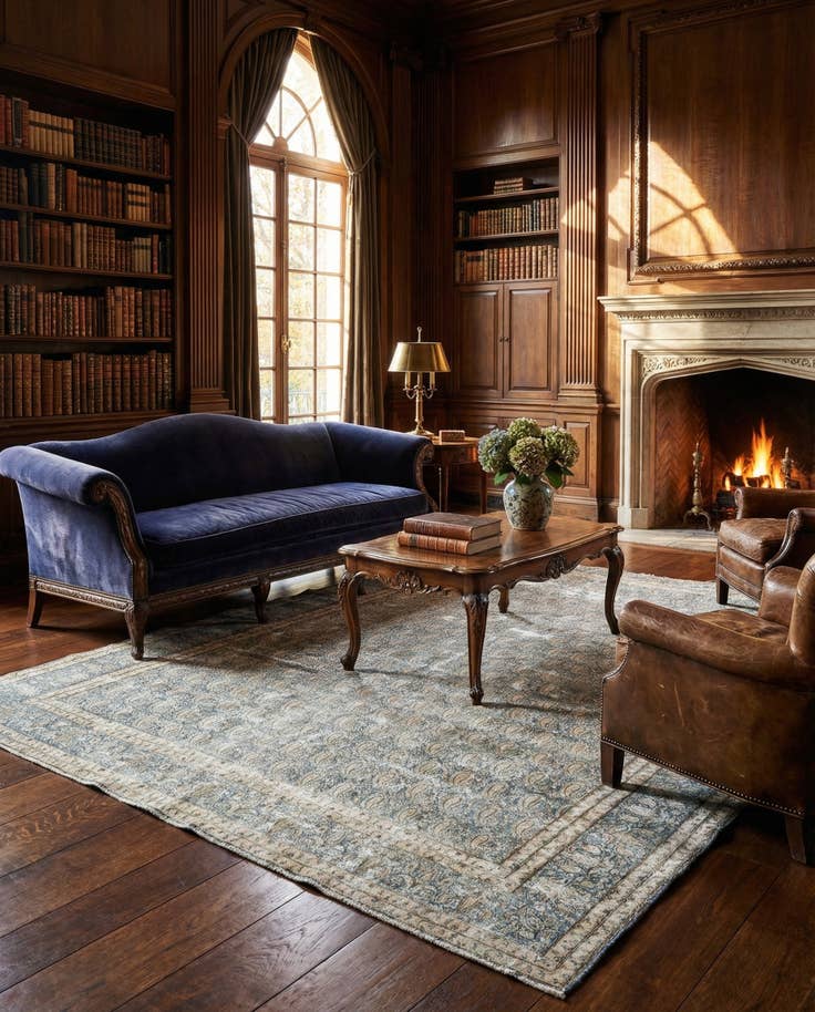 Detail image of 9' 10 x 12' Vintage Royal Wool Rug