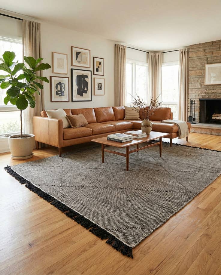 Detail image of 8' 6 x 9' 10 Hand Knotted Moroccan Wool Rug