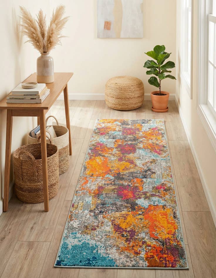 Detail image of  2' x 8'  Washable Vivid Runner Rug