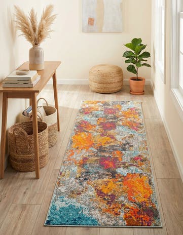 2' x 8' Washable Vivid Runner Rug
