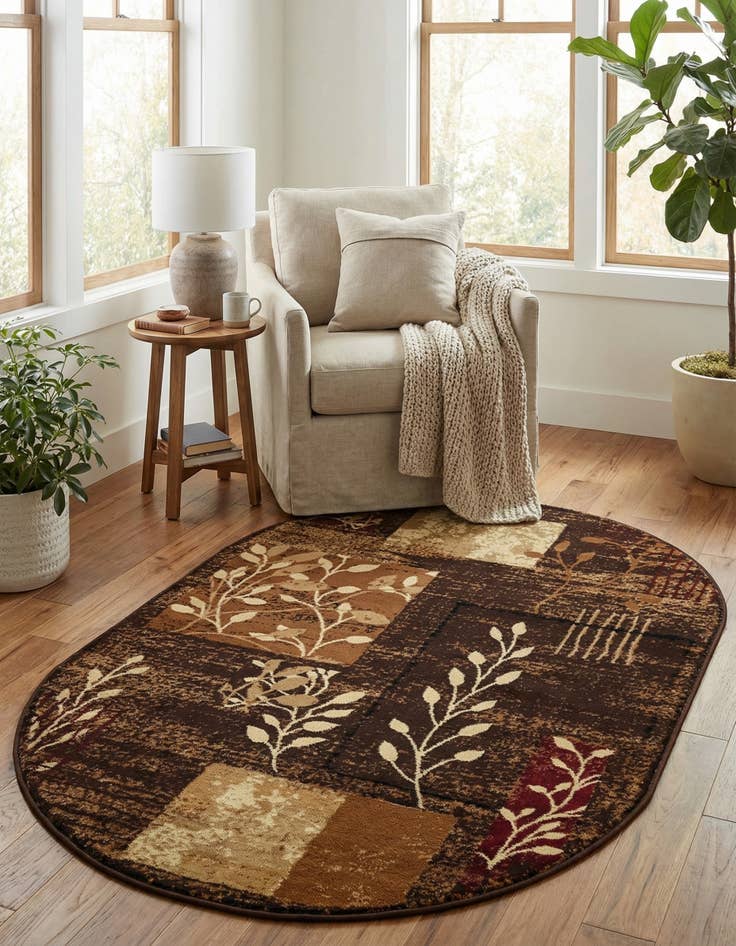 Detail image of 4' 1 x 6' 1 Cafe Oval Rug