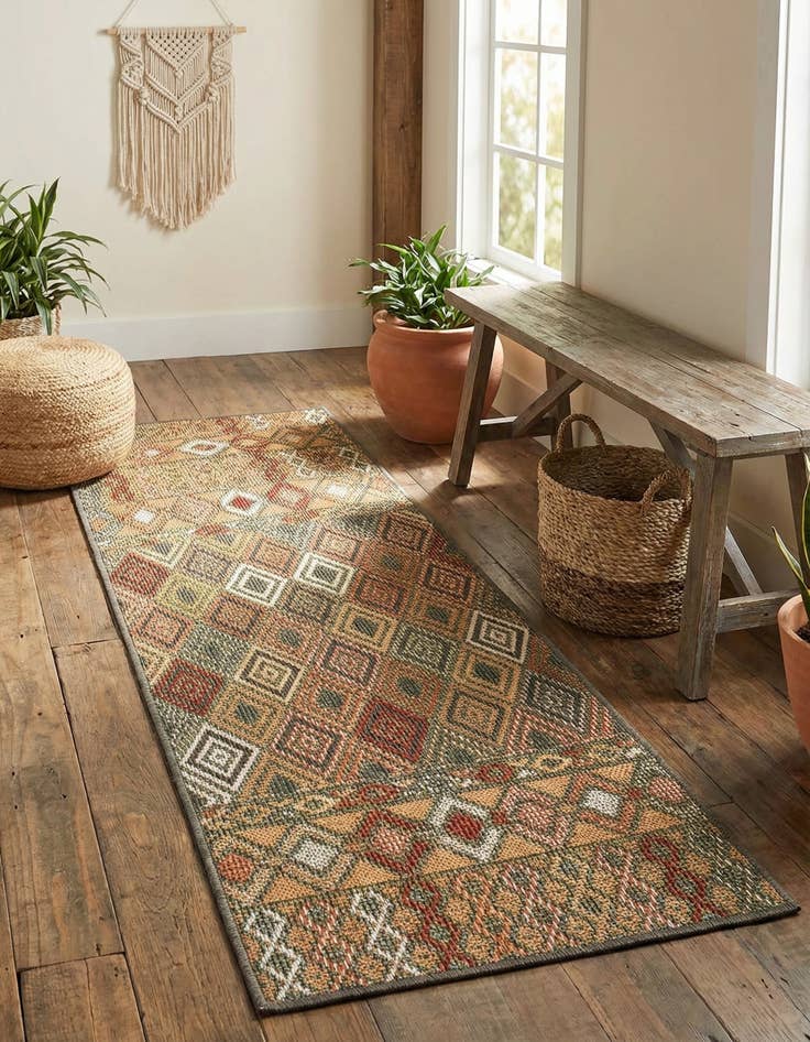 Detail image of  2' x 4'  Washable Baja Indoor / Outdoor Runner Rug