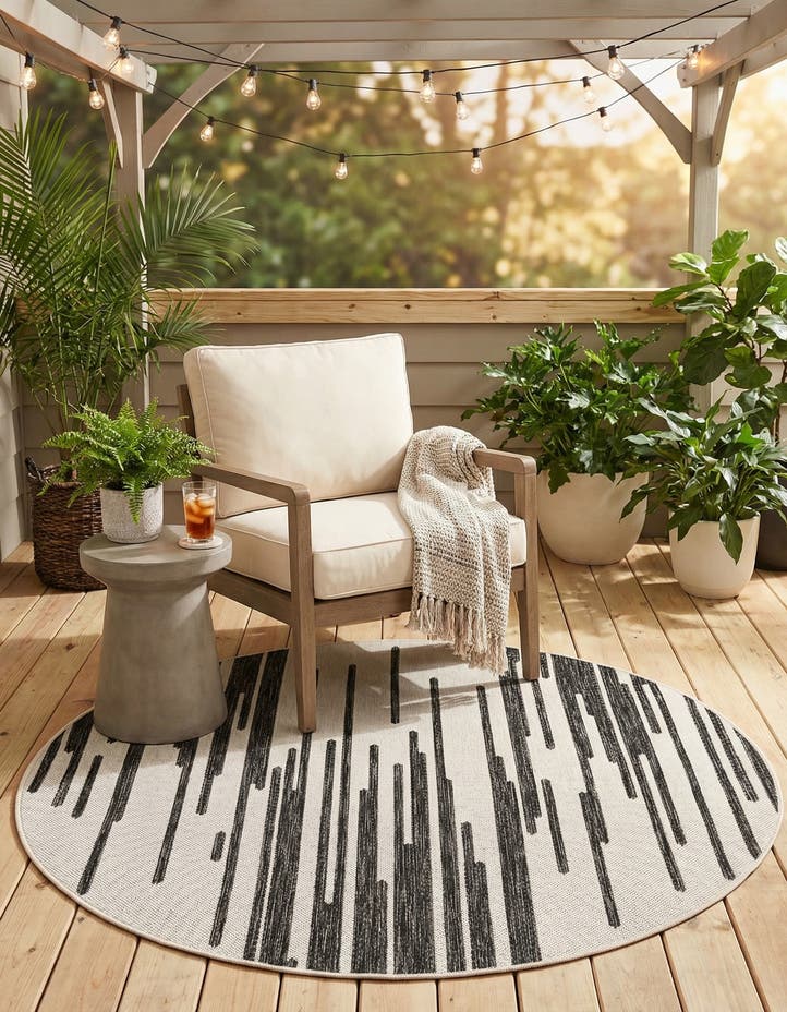 4' x 4' Easy-Clean Modern Indoor / Outdoor...