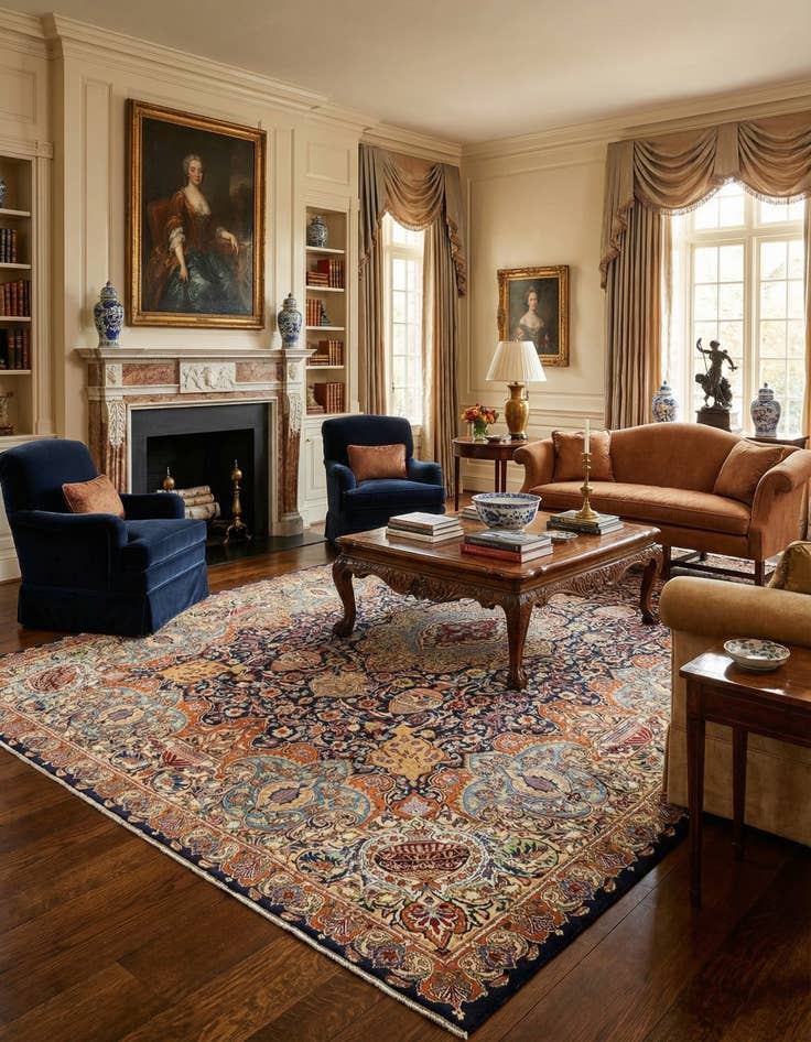 Detail image of 9' 10 x 12' 7 Kashmar Wool Rug