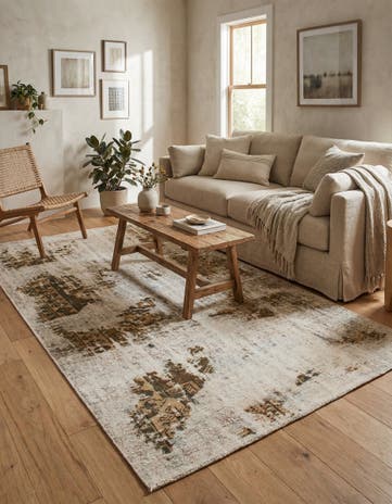 4' 9 x 8' 10 Hand Knotted Ultra Vintage Persian Wool Rug