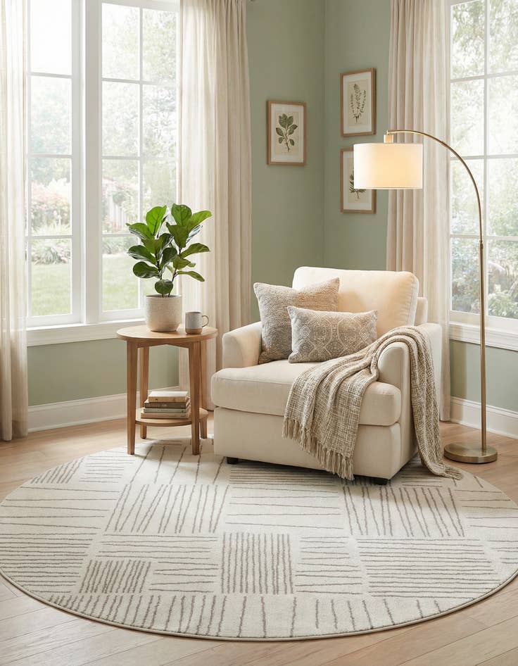 Detail image of 7' 10 x 7' 10 Hanahan Round Rug