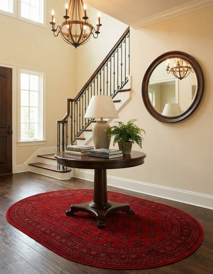 Detail image of 6' 1 x 9' Bokhara Oval Rug