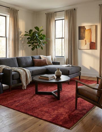 5' 5 x 8' 5 Hand Knotted Modern Ziegler Rug