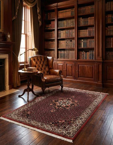 3' 7 x 5' 10 Bidjar With Silk Rug