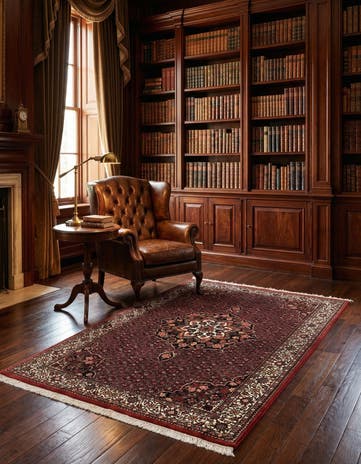 3' 7 x 5' 10 Bidjar With Silk Rug