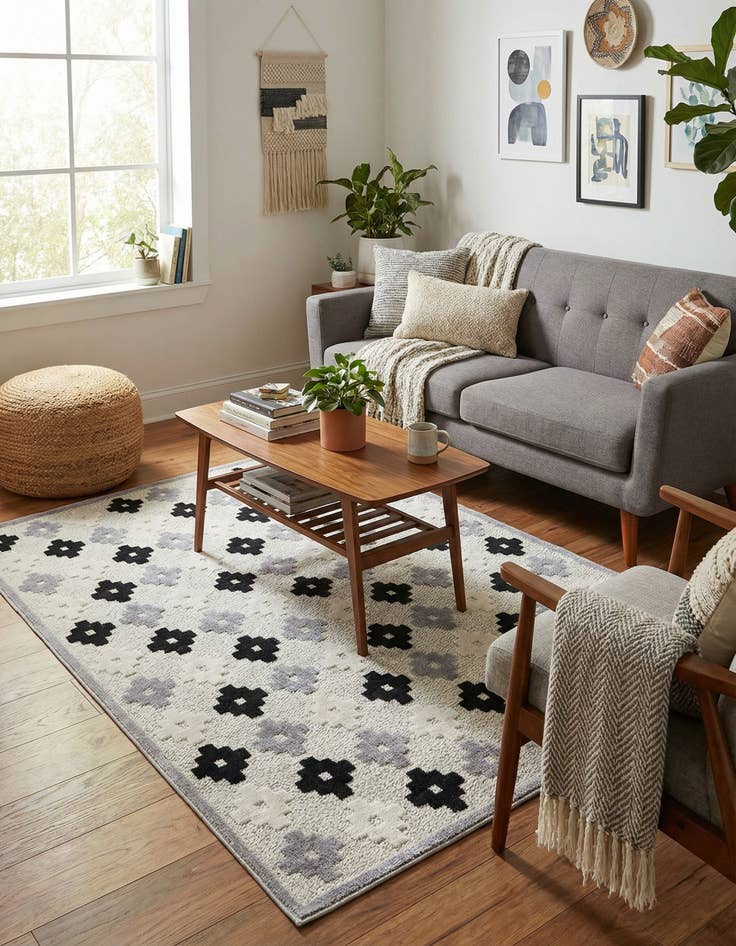 Detail image of  5' x 7' 7  Washable  Indoor / Outdoor Rug