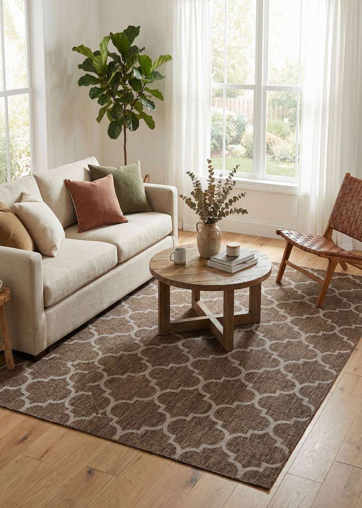 7' 10 x 11' Easy-Clean Trellis Indoor / Outdoor Rug