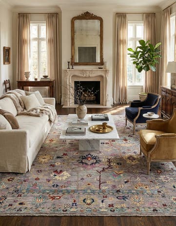 8' 2 x 10' Hand Knotted Oushak Rug