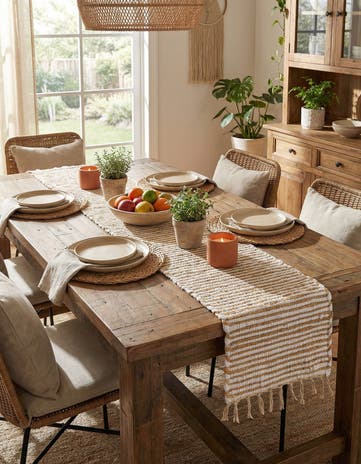 1' 2 x 5' 1 Hand Woven Chindi Jute Table Runner Rug