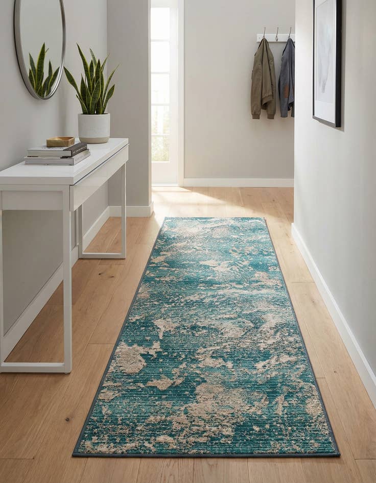 Detail image of 2' x 6' Easy-Clean Modern Indoor / Outdoor Runner Rug