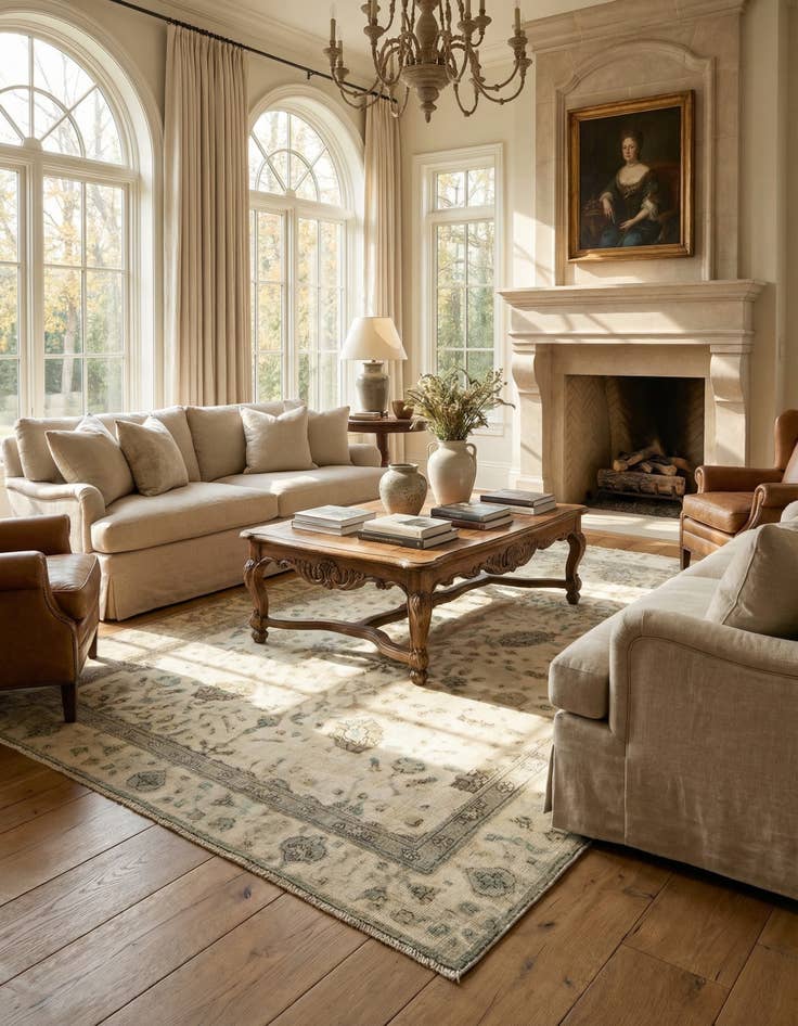 Detail image of 6' 2 x 9' 1  Hand Knotted Vintage Royal Persian Wool Rug