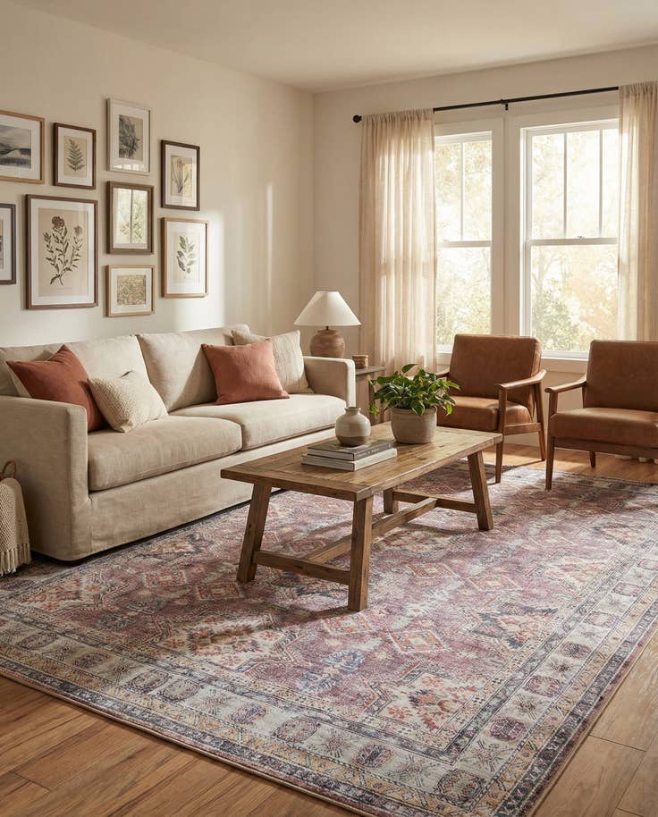 Detail image of 8' 4 x 12' Washable Timeless Rug