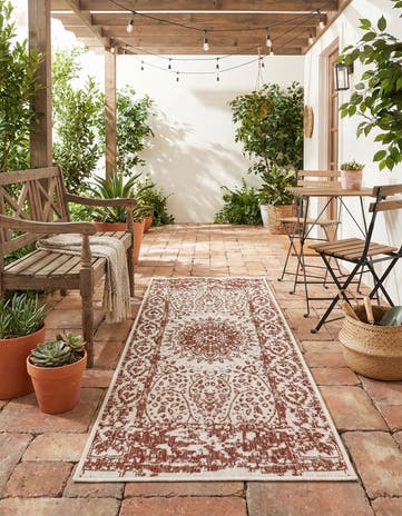 2' x 4' Easy-Clean Traditional Indoor / Outdoor Runner Rug