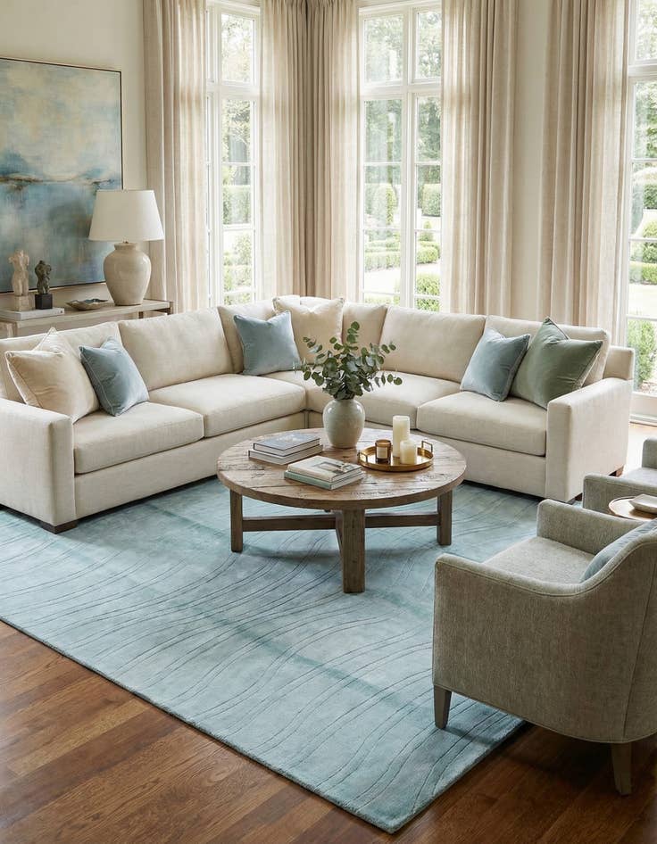 Detail image of 9' 10 x 13' 1  Hand Knotted Darya Wool Rug