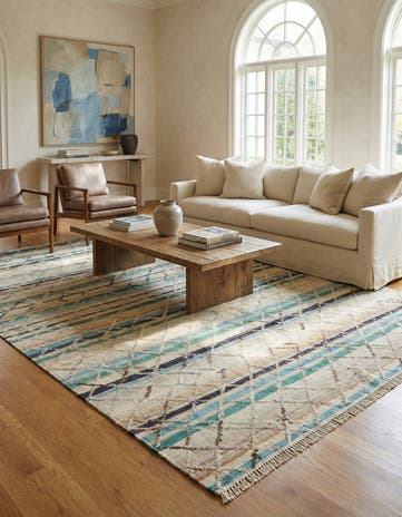 6' 7 x 10' 1 Hand Knotted Darya Wool Rug