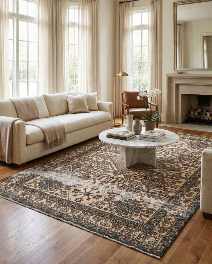 6' 6 x 9' 4 Hand Knotted Ultra Vintage Persian Wool Rug