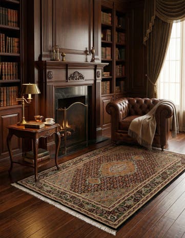 3' 3 x 4' 11 Hand Knotted Tabriz Persian Wool Rug