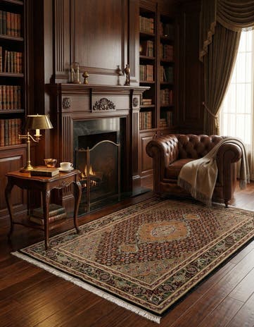 3' 3 x 4' 11 Hand Knotted Tabriz Persian Wool Rug