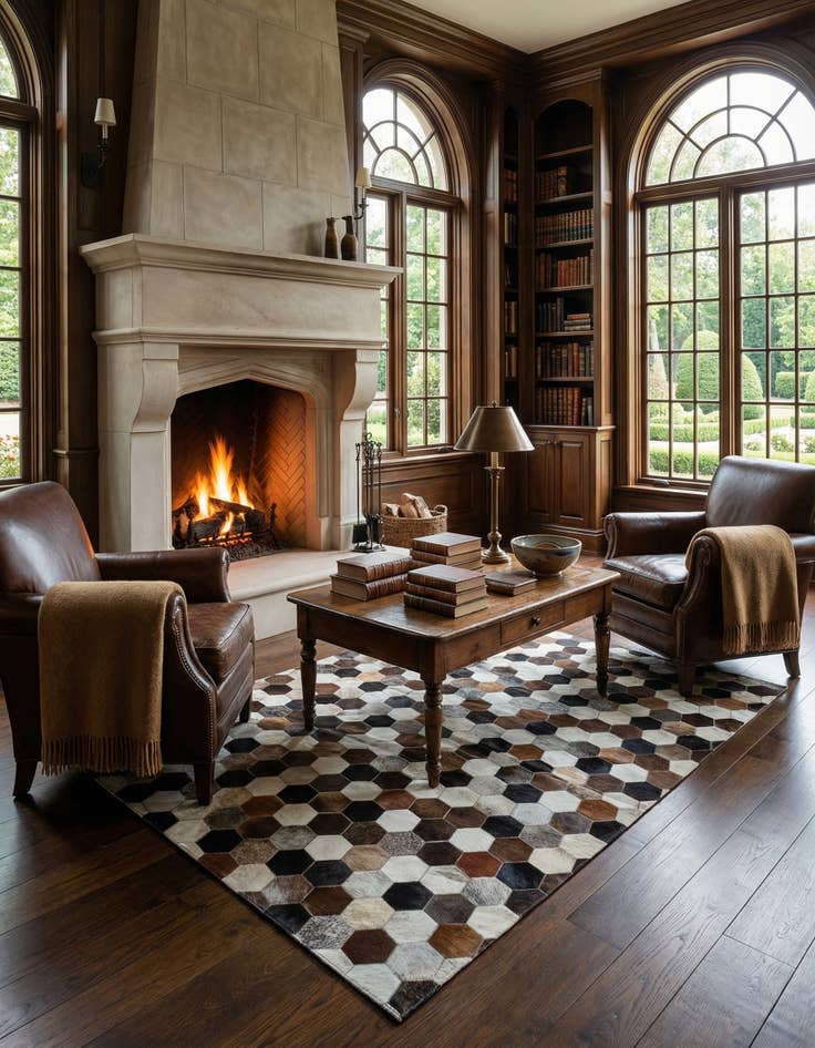 Detail image of 5' 1 x 7' 11 Cowhide - Patchwork Rug