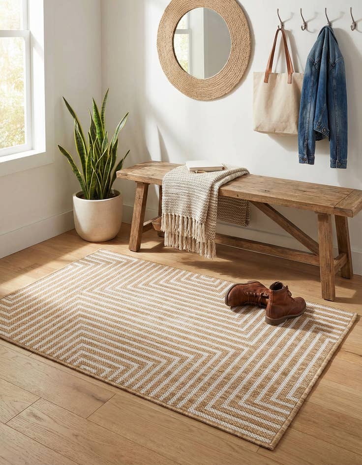 Detail image of  2' x 3'  Washable Modern Indoor / Outdoor Rug