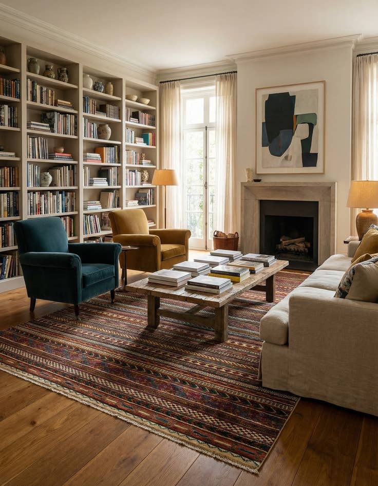 Detail image of 6' 8 x 9' 9  Hand Knotted Ariana Ziegler Rug